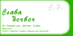 csaba werber business card
